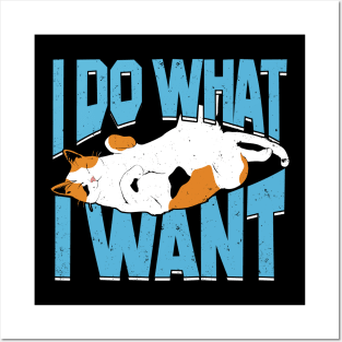 I Do What I Want Cat Lover Gift Posters and Art